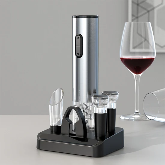 Set apribottiglie elettrico automatico per vino rosso Set apribottiglie per vino con cavatappi senza fili alimentato a batteria